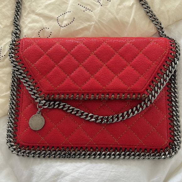 Stella McCartney Crossbody & Clutch Red EUC - Picture 2 of 7